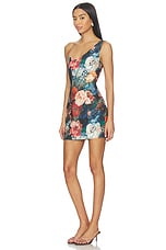 Asymmetrical Shoulder Mini Dress - thumbnail 6