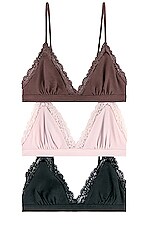 Product image of Privacy Please Abigail Bralette 3 Pack. Click to view full details