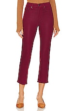PISTOLA Monroe High Rise Cigarette Crop in Coated Carnation | REVOLVE