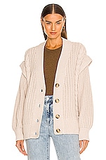 Product image of PISTOLA Kira Cable Flange Cardigan. Click to view full details