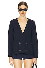 Double Breasted Knit Cardigan - thumbnail 4