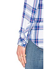 Rails Hunter Button Down in White & Blue & Raspberry | REVOLVE