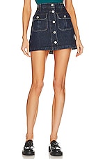 Product image of RE/DONE Originals 70's Button Front Mini Skirt. Click to view full details