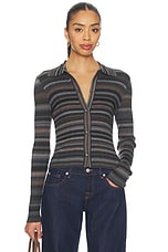 Ribbed Polo Cardi - thumbnail 4