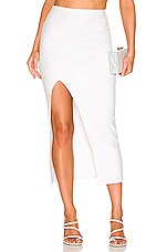 Product image of RE ONA Ribbed Modal Skirt. Click to view full details