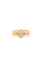 Product image of Rebecca Minkoff Set of 2 Triangle Band Rings. Click to view full details
