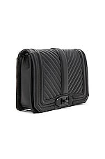 Rebecca Minkoff Chevron Quilted Love Crossbody in Dune