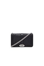 Rebecca Minkoff Geo Quilted Love Crossbody in Black