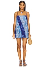 Bias Cut Paneled Mini Dress - thumbnail 4