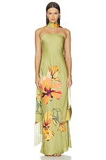 Strapless Maxi Dress With Fringe Sash - thumbnail 4