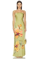 Strapless Maxi Dress With Fringe Sash - thumbnail 5