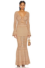 retrofete Sereno Dress in Metallic Nude Bronze | REVOLVE