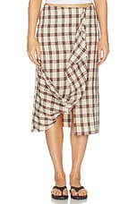 Draped Check Skirt - thumbnail 4