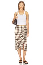 Draped Check Skirt - thumbnail 8