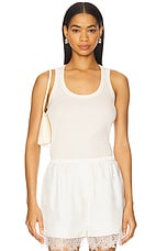Fine Rib Scoop Neck Top