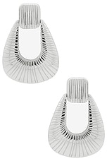 Striated Door Knocker Earring