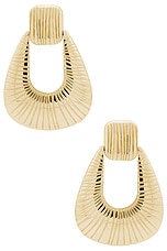 Striated Door Knocker Earring