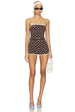 Polka Dots Bustier Mini Jumpsuit - thumbnail 7
