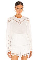 RAISSA Linen Blouse in Off White | REVOLVE