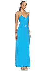 Nina Ruched Halter Maxi Dress - thumbnail 5