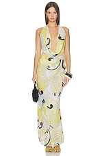 Lexie Low Plunge Halter Maxi Dress - thumbnail 4