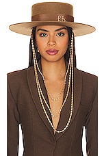 Monogram Embellished Canotier Hat - thumbnail 4