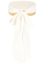 Straw Braid & Linen Visor - thumbnail 6