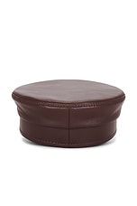 Monogram Embellished Leather Baker Boy Cap - thumbnail 6