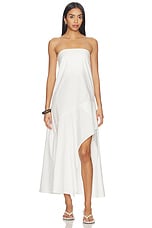 Oxford Strapless Asymmetrical Dress - thumbnail 4