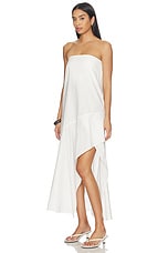 Oxford Strapless Asymmetrical Dress - thumbnail 5
