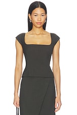 Wool Cap Sleeve Top - thumbnail 4