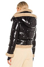 SAM. Ryan Shearling Trimmed Fur Jacket in Jet & Tan | REVOLVE