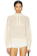Open Knit 1/2 Zip Sweater - thumbnail 5