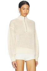 Open Knit 1/2 Zip Sweater - thumbnail 6