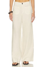 The Linen Marine Wide Leg Pants - thumbnail 4
