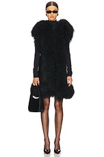 Dorothy Shearling Midi Hooded Vest