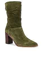 Schutz Ashlee Slouchy Suede Bootie - Honeycomb