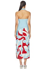 Evie Halter Ruched Midi Dress - thumbnail 6