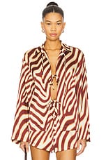 Montie Tie Front Sleeved Shirt