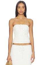 Adalee Ruffle Texture Strapless Top - thumbnail 4