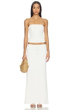 Adalee Ruffle Texture Strapless Top - thumbnail 7