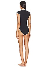 Cap Sleeve Zip Front One Piece - thumbnail 6