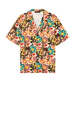 X Fwrd Mandarin Collar Short Sleeve Shirt