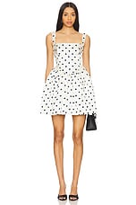 Polka Dot Satin Mini Dress - thumbnail 4