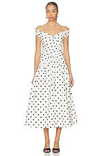 Polka Dot Cotton Midi Dress - thumbnail 4