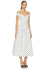 Polka Dot Cotton Midi Dress - thumbnail 5