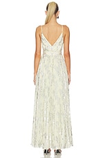 Yellow Metallic Chiffon Maxi Dress - thumbnail 7