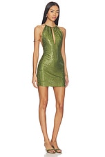 Olive Rhinestone Mini Dress - thumbnail 5