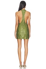 Olive Rhinestone Mini Dress - thumbnail 6