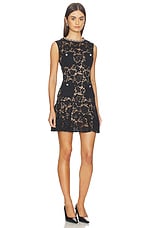 Black Lace Crystal Mini Dress - thumbnail 5